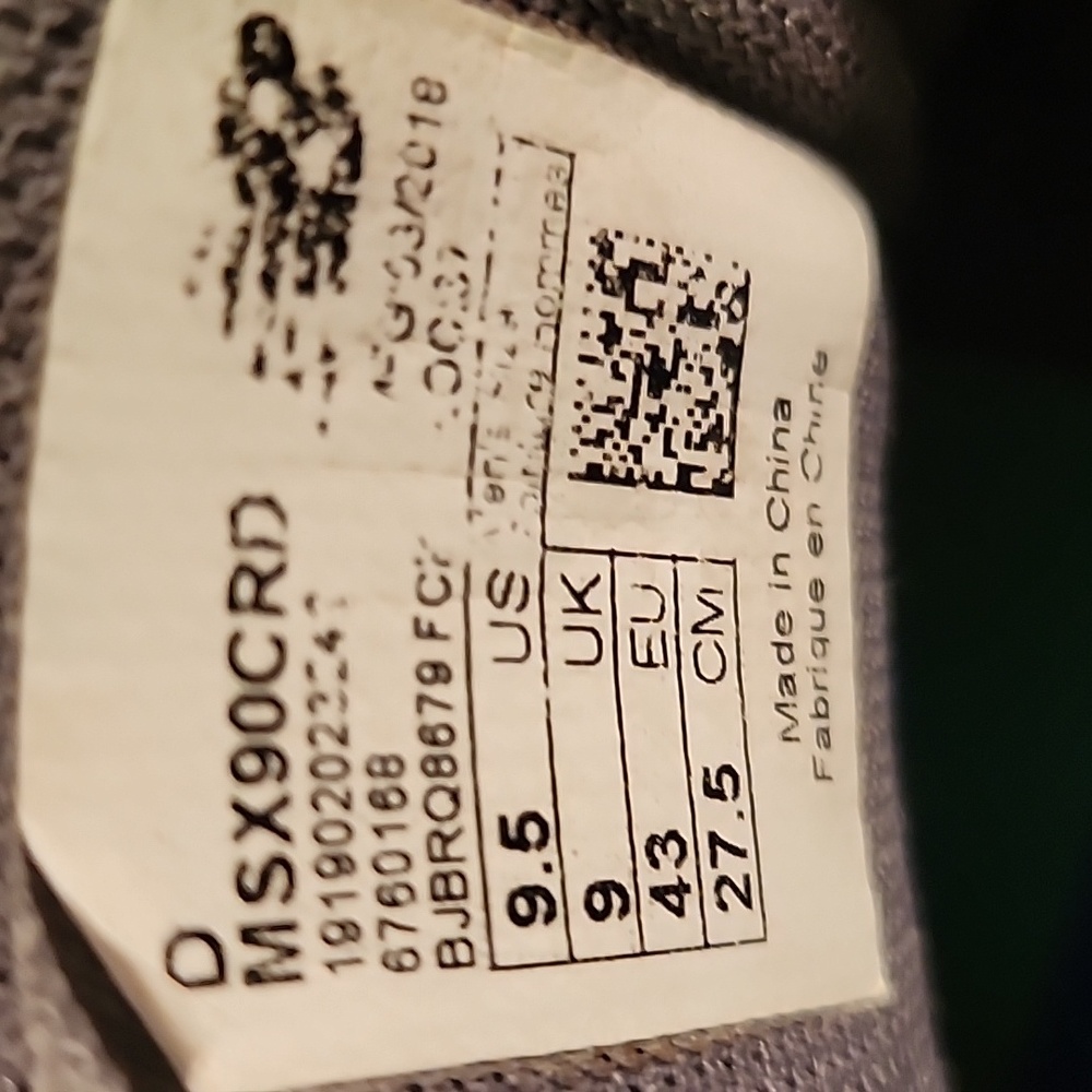 New Balance X-90 shoes for Men in a size 9.5